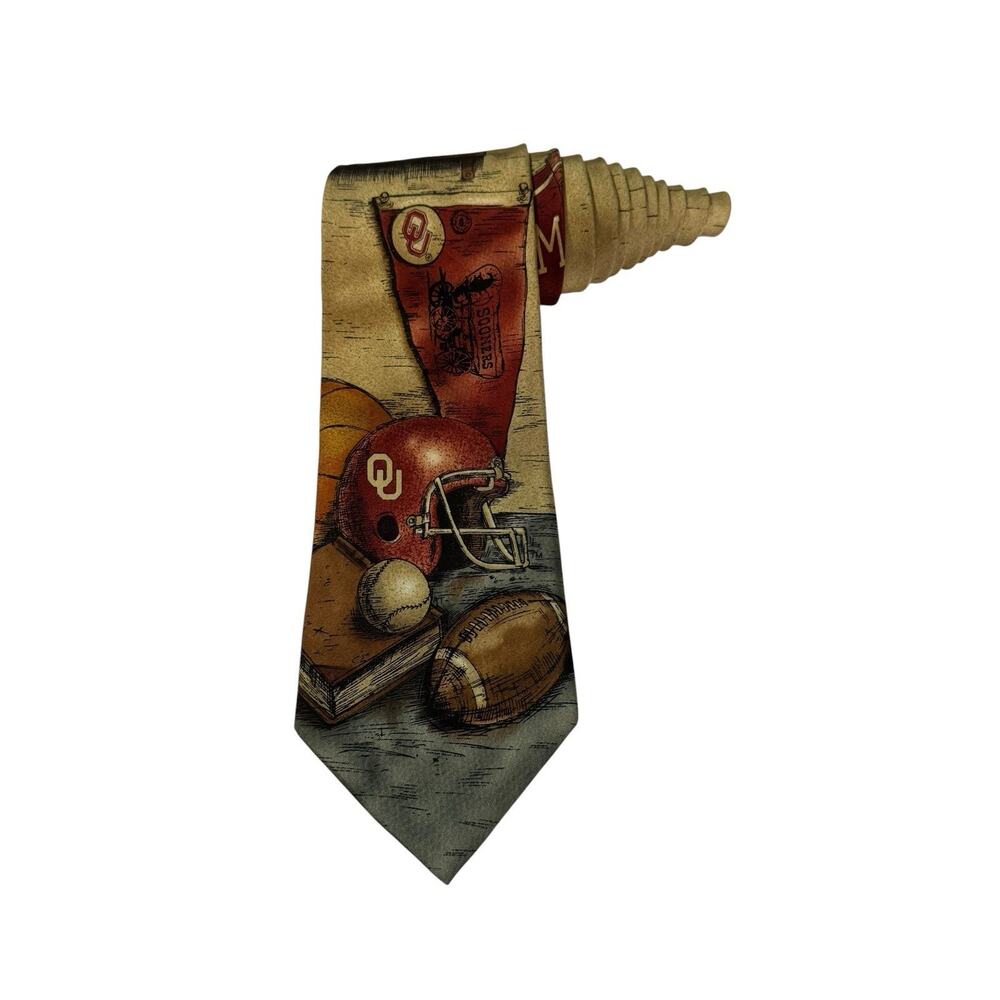 Eagle Wings University Of Oklahoma Sooners Sports Football Baseball Necktie